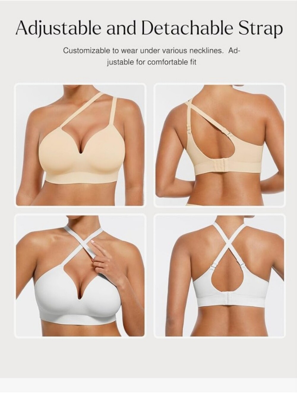 Popilush Contour Convertible Seamless Wireless Shaping Bra Sz Small NWT - Picture 4 of 10